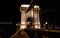 Szechenyi Chain Bridge, night scene with the Pest-side Tower, Budapest, Hungary