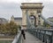The Szechenyi Chain Bridge, spanning the River Danube between Buda and Pest