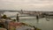 The Szechenyi Chain Bridge, spanning the River Danube between Buda and Pest