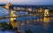 Szechenyi Chain or Lanchid bridge in night, Budapest