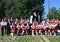 Szolnok Majorettes and dancers with flags Hungary