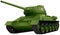 T-34 Tank in perspective vector illustration