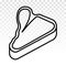 T-bone beef steak food line art icon for apps and website