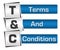 T And C - Terms And Conditions Blue Grey Squares Vertical