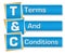 T And C - Terms And Conditions Blue Vertical