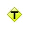 T junction icon. Element of road signs icon for mobile concept and web apps. Colored T junction icon can be used for web and mobil