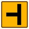 T-Junction Traffic Road Sign,Vector Illustration, Isolate On White Background, Symbols Label. EPS10