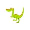 T-rex dino isolated green Tyrannosaurus dinosaur