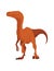 T-rex dinosaur flat icon. Colored isolated prehistoric reptile monster on white background. Vector cartoon dino animal