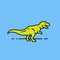 T-Rex dinosaur line icon