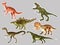 T-REX, Tyrannosaur, Velociraptor, Triceratops, Brontosaurus, Pa