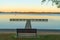 T shaped jetty on edge of Lake Wendouree, Ballarat