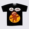 T-shirt Black Print Design Superhero Ninja