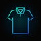 T-shirt blue icon - vector outline tshirt sign