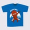 T-shirt Blue Print Design Superhero Ninja Rock and Roll