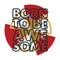 T-shirt born to be awesome, typography stamp, original t-shirt