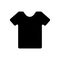 T-shirt clothes black icon on white background