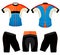 T-shirt cycling vest colors vector