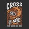 t shirt design cross with skeleton wearing motocross helmet with gray background