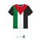 T-shirt design with flag of Palestine