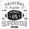 T-shirt design, Football quarterback superstar typography graphics, vector illustration