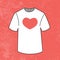 T-shirt design heart template by love