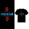 T-shirt design ,NEXUS letter with creative design shape,N E X U S creative style,letter with shape style