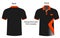 T-Shirt design template for fashion designer. Black and orange color mixed T-Shirt technical sketch design