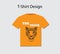 T-shirt design with Tiger theme vector illustration