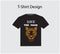 T-shirt design vector illustration of save the tiger theme art