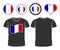 T-shirt with the flag of France