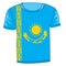 T-shirt flag Kazakhstan