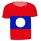 T-shirt flag laos