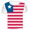 T-shirt flag Liberia