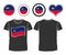 T-shirt with the flag of Liechtenstein