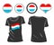 T-shirt with the flag of Luxembourg