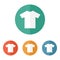 T-shirt flat blank icon symbol