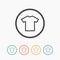 T-shirt flat blank icon symbol