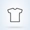 T-shirt flat style. line art Vector illustration icon isolated on white background