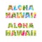 T-shirt floral prints with aloha hawaii lettering