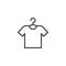 T-shirt on hanger line icon