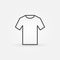 T-shirt icon. Vector outline tshirt sign