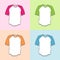 T-shirt icons set great for any use. Vector EPS10.