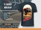 T-shirt mock-up template with Suv on Desert Hills . Editable vector layout