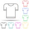 T-shirt multi color style icon. Simple thin line, outline  of clothes icons for ui and ux, website or mobile application