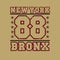T-shirt New York bronx, athletics Typography, Fashion college, s