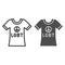 T-shirt with pacifism symbol and text lgbt line and solid icon, LGBT concept, cloth with lesbian pride print sign on