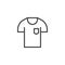 T-shirt with pocket outline icon