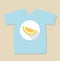 T-shirt print design with a Batata rising hands ready to hug