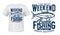 T-shirt print, tuna fish, fishing club